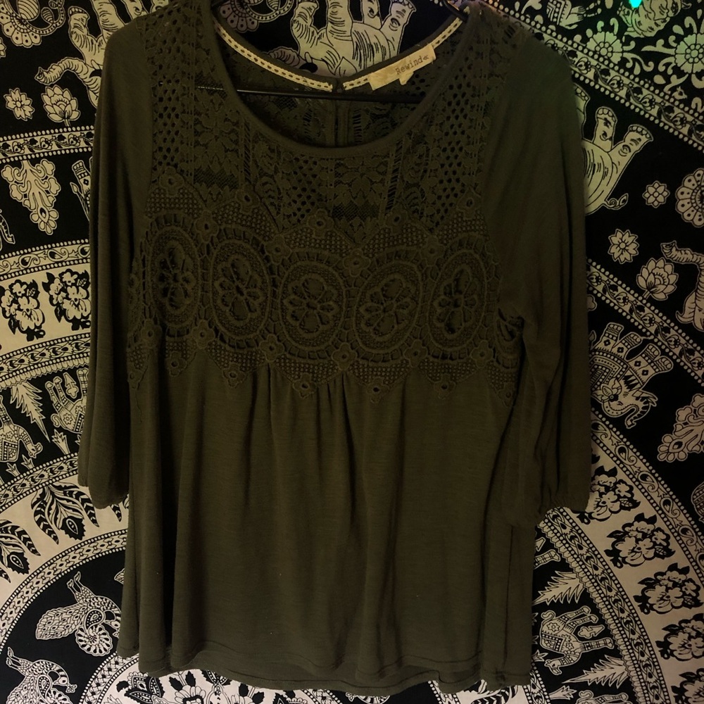 Flowy Dark Green Shirt